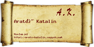 Arató Katalin névjegykártya